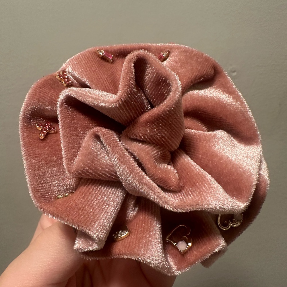 Free People Velvet Brooch and Earrings